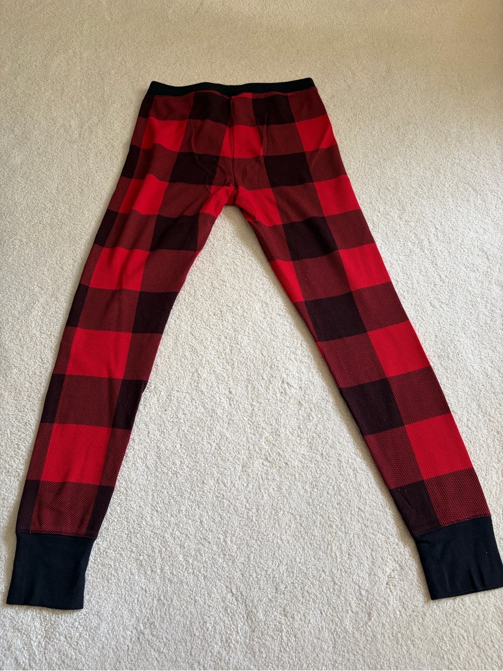 Women’s Red Buffalo Plaid Thermal Bottoms